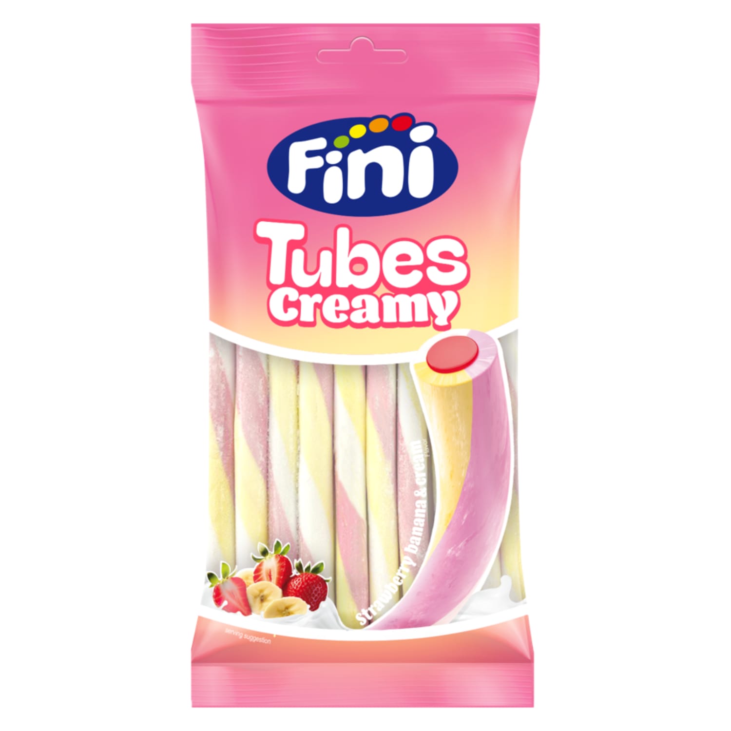 FINI TUBES CREAMY FRAISE BANANE 90g