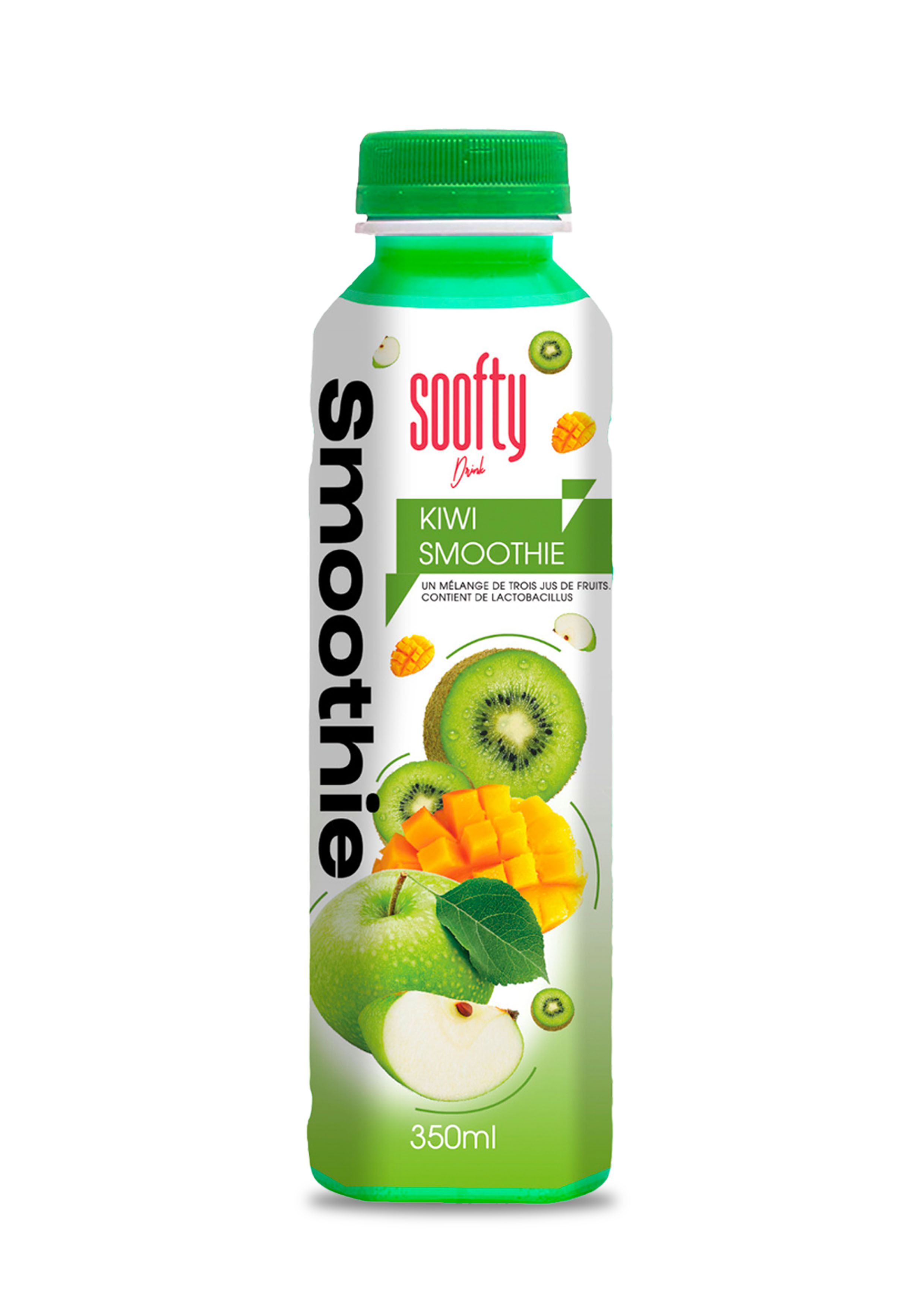 SOOFTY SMOOTHIES KIWI POMME ANANAS 350ml