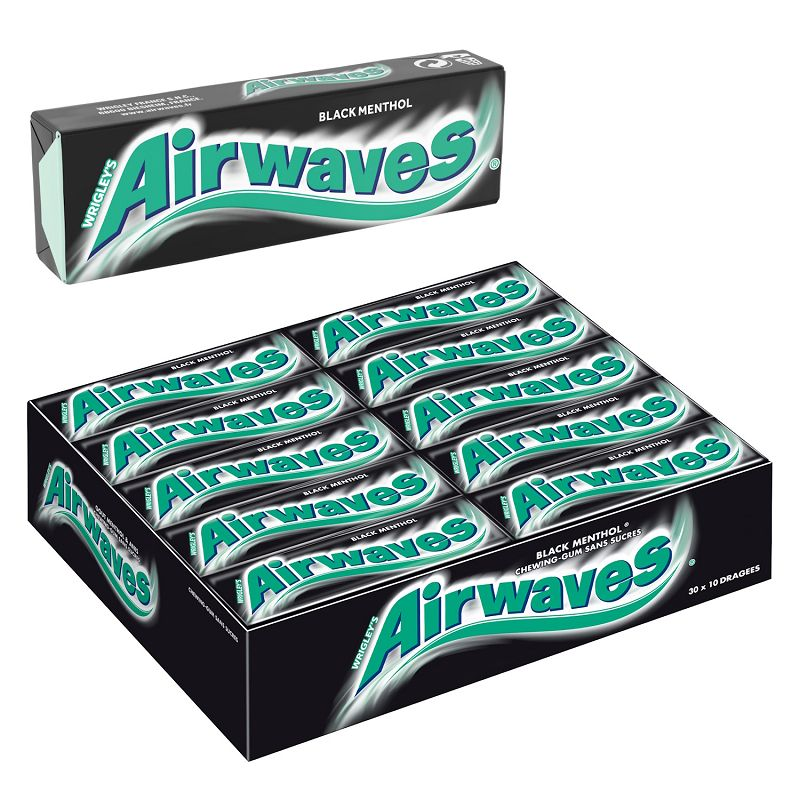 AIRWAVES BLACK MENTHOL 30x14g