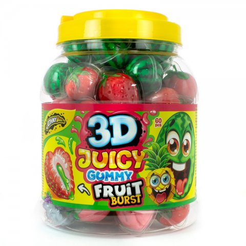 3D JUICY GUMMY FRUIT BURST 60x18g