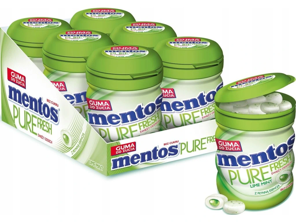 MENTOS PURE FRESH LIME BOTTLE 60g