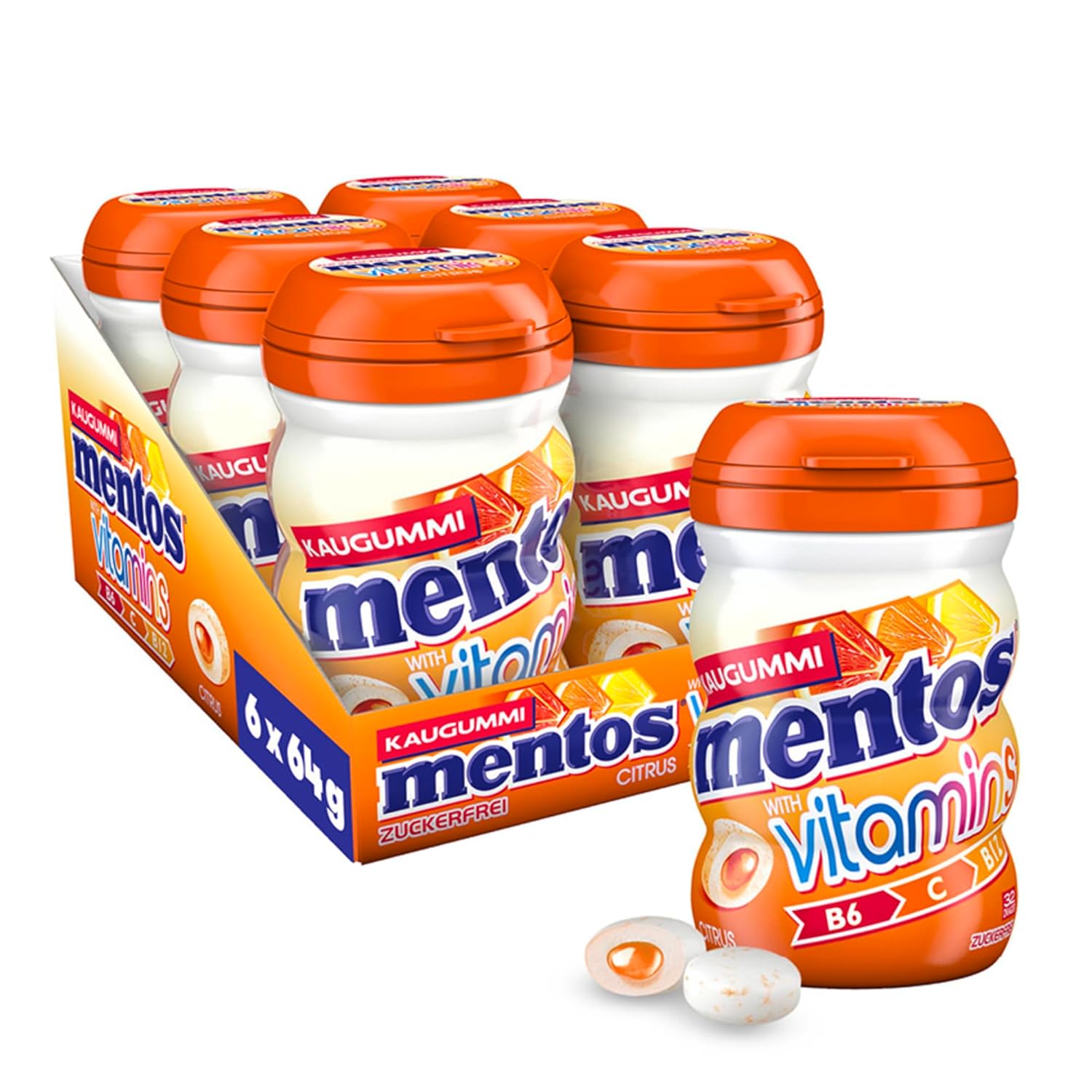 MENTOS PURE FRESH VITAMIN BERRY BOTTLE 60g